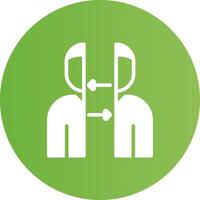 Glyph Circle light green Gradient vector