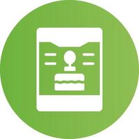 Glyph Circle light green Gradient vector