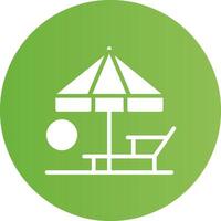 Sunbed Creative Icon Design vector