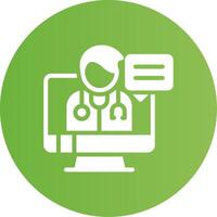 Glyph Circle light green Gradient vector