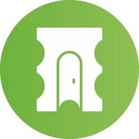 Glyph Circle light green Gradient vector