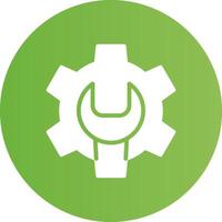 Glyph Circle light green Gradient vector