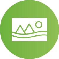 Glyph Circle light green Gradient vector