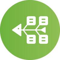 Fishbone Diagram Creative Icon Design vector