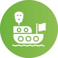 diseño de icono creativo de barco pirata vector