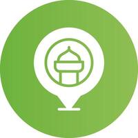 Mosque Pin Creative Icon Design vector