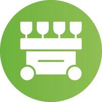 Glass Cart Creative Icon Design vector