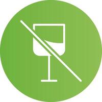 No Wine Creative Icon Design vector