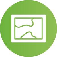 Glyph Circle light green Gradient vector