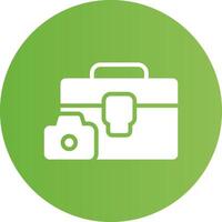 Camera Bag Creative Icon Design vector