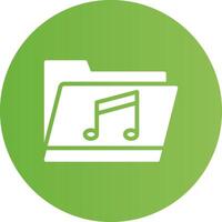 Music Folder Creative Icon Design vector