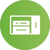 Glyph Circle light green Gradient vector