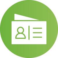 Glyph Circle light green Gradient vector
