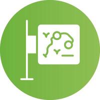Glyph Circle light green Gradient vector