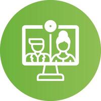 Online Interview Creative Icon Design vector