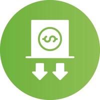 Glyph Circle light green Gradient vector
