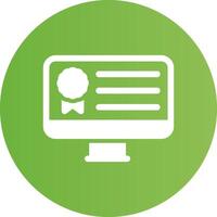Online Certificate Creative Icon Design vector