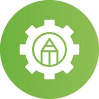 Glyph Circle light green Gradient vector