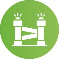 Glyph Circle light green Gradient vector