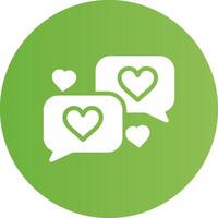 Love Chat Creative Icon Design vector