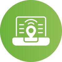 Digital Nomad Hub Creative Icon Design vector