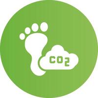 Carbon Footprint Creative Icon Design vector