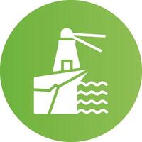 Lighthouse Landscape Creative Icon Design vector