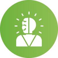 Glyph Circle light green Gradient vector