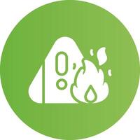 Fire Warning Creative Icon Design vector