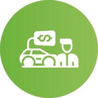 Car Salesman Creative Icon Design vector