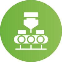 Glyph Circle light green Gradient vector