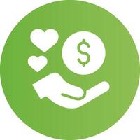 Donation Based Crowdfunding Creative Icon Design vector