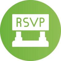 diseño de icono creativo rsvp vector