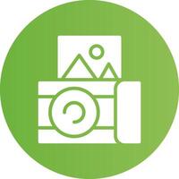 Instant Camera Creative Icon Design vector