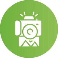 Glyph Circle light green Gradient vector