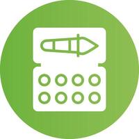 Glyph Circle light green Gradient vector