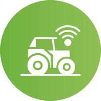 Smart Tractor Creative Icon Design vector