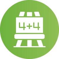 Glyph Circle light green Gradient vector