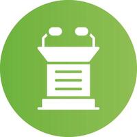 Glyph Circle light green Gradient vector