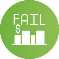 Business Fail Creative Icon Design vector