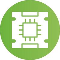 Glyph Circle light green Gradient vector