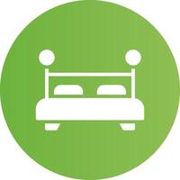 Double Bed Creative Icon Design vector