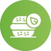 Vegan Burger Creative Icon Design vector