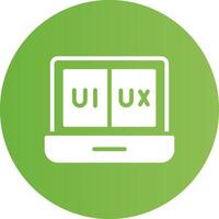 Glyph Circle light green Gradient vector