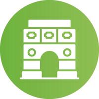 Glyph Circle light green Gradient vector