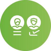 Glyph Circle light green Gradient vector