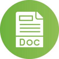 Doc File Format Creative Icon Design vector