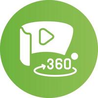 360 Degree Video Creative Icon Design vector