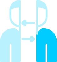 Line two Blue Colour vector