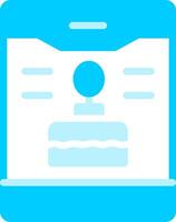 Line two Blue Colour vector